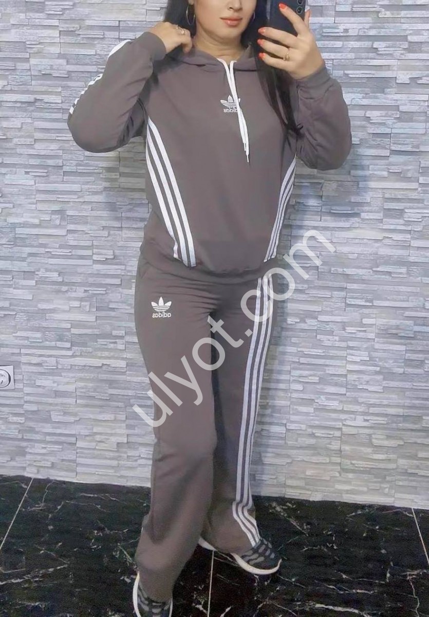 СПОРТ.КОСТЮМ A01 (S-XL) СЕРЫЙ 