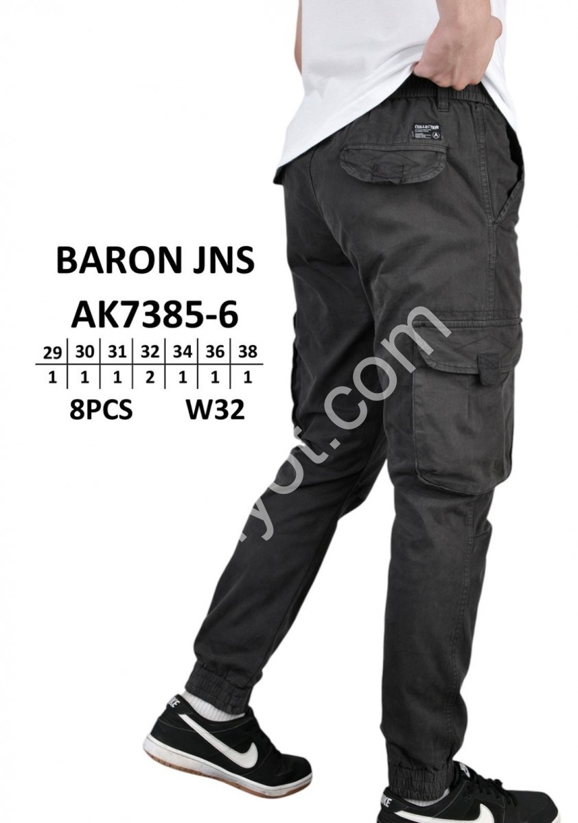ДЖИНСЫ BARON (29-38) ГРАФИТ 7385-6