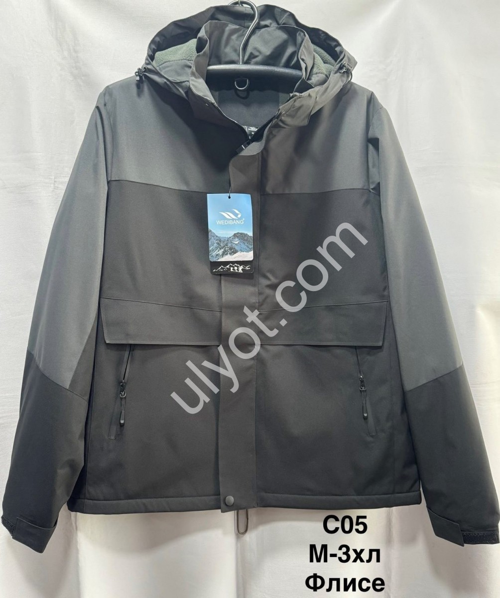 ВЕТРОВКА (M-3XL) ГРАФИТ ФЛИС С05