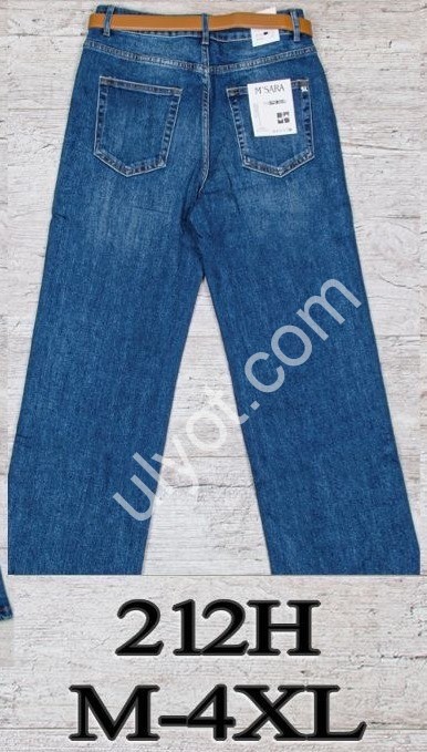 ДЖИНСЫ M.SARA (M-4XL) Т.СИНИЙ 212-H