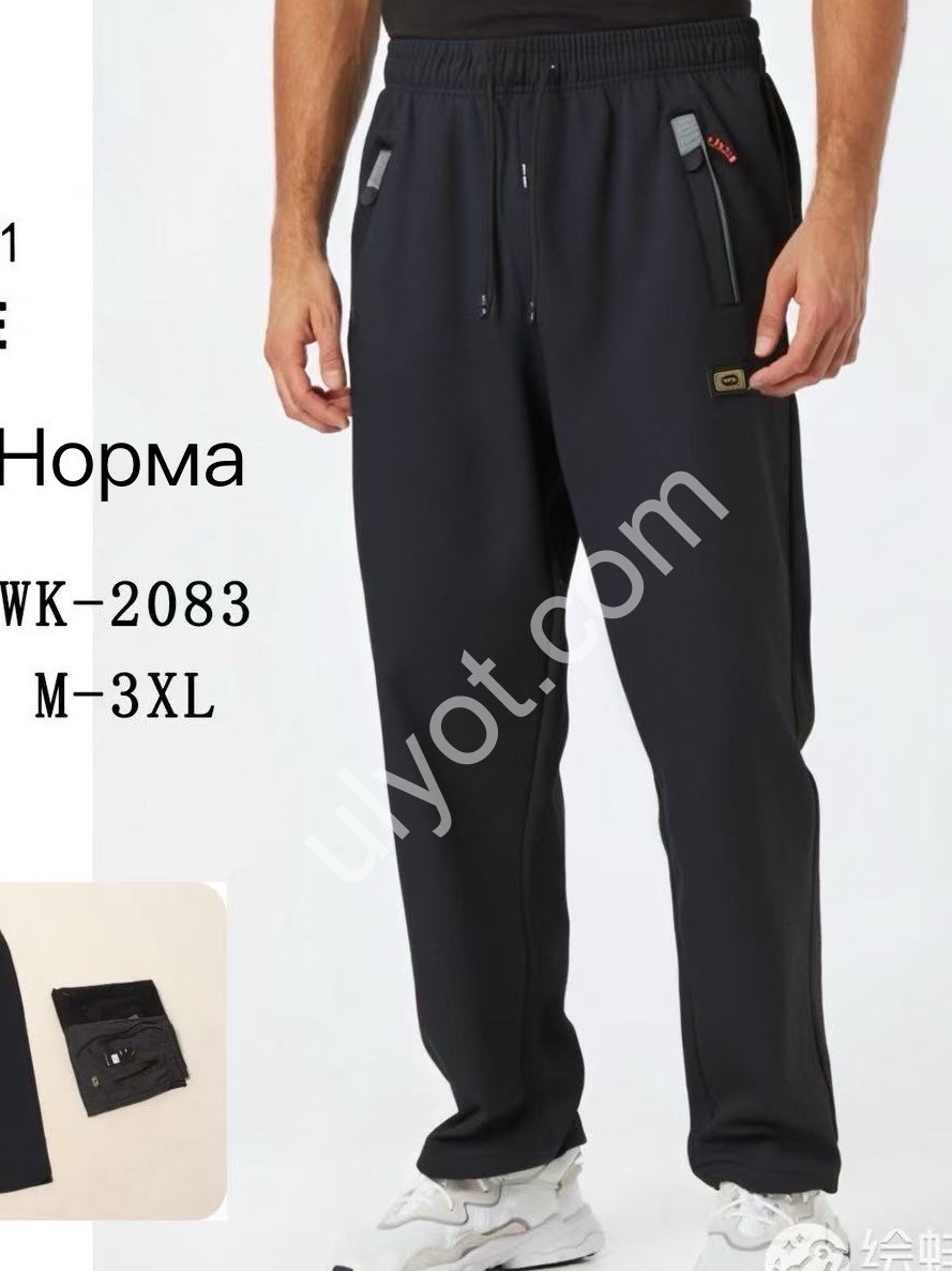 СПОРТ.ШТАНЫ (M-3XL) ПРЯМОЙ Т.СИНИЙ 2083