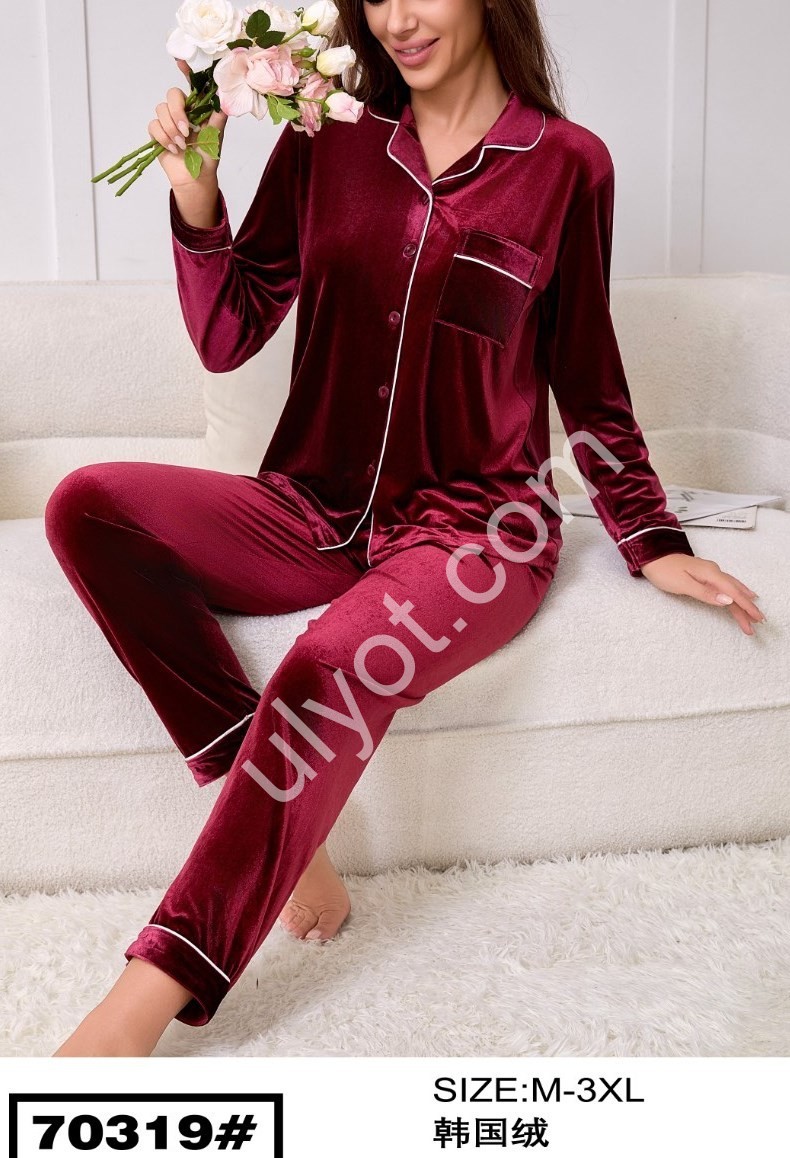 ПИЖАМА (M-3XL) ОДНОТОН 70319