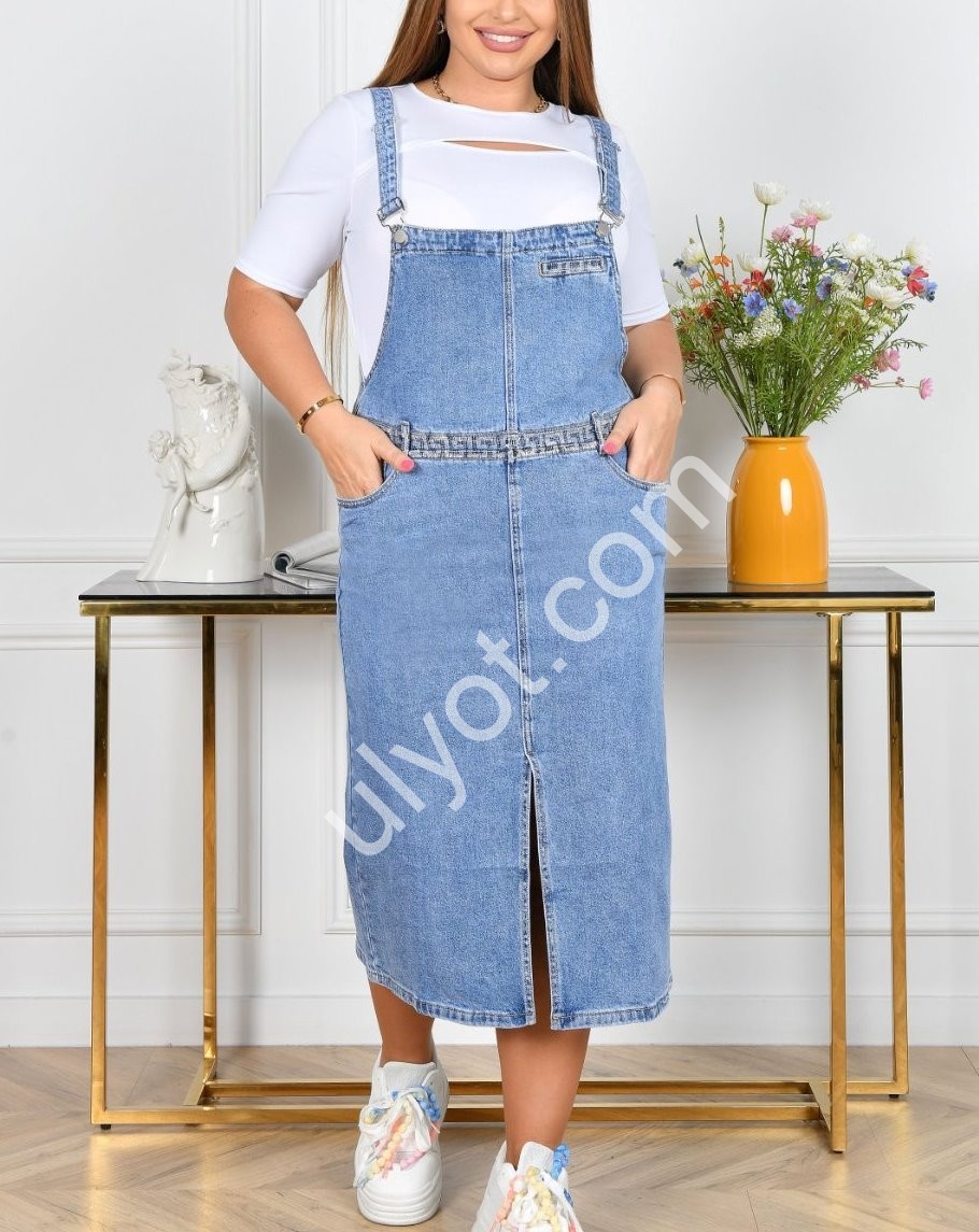 САРАФАН ДЖИНСОВЫЙ LIANA (2XL-7XL) СИНИЙ 457