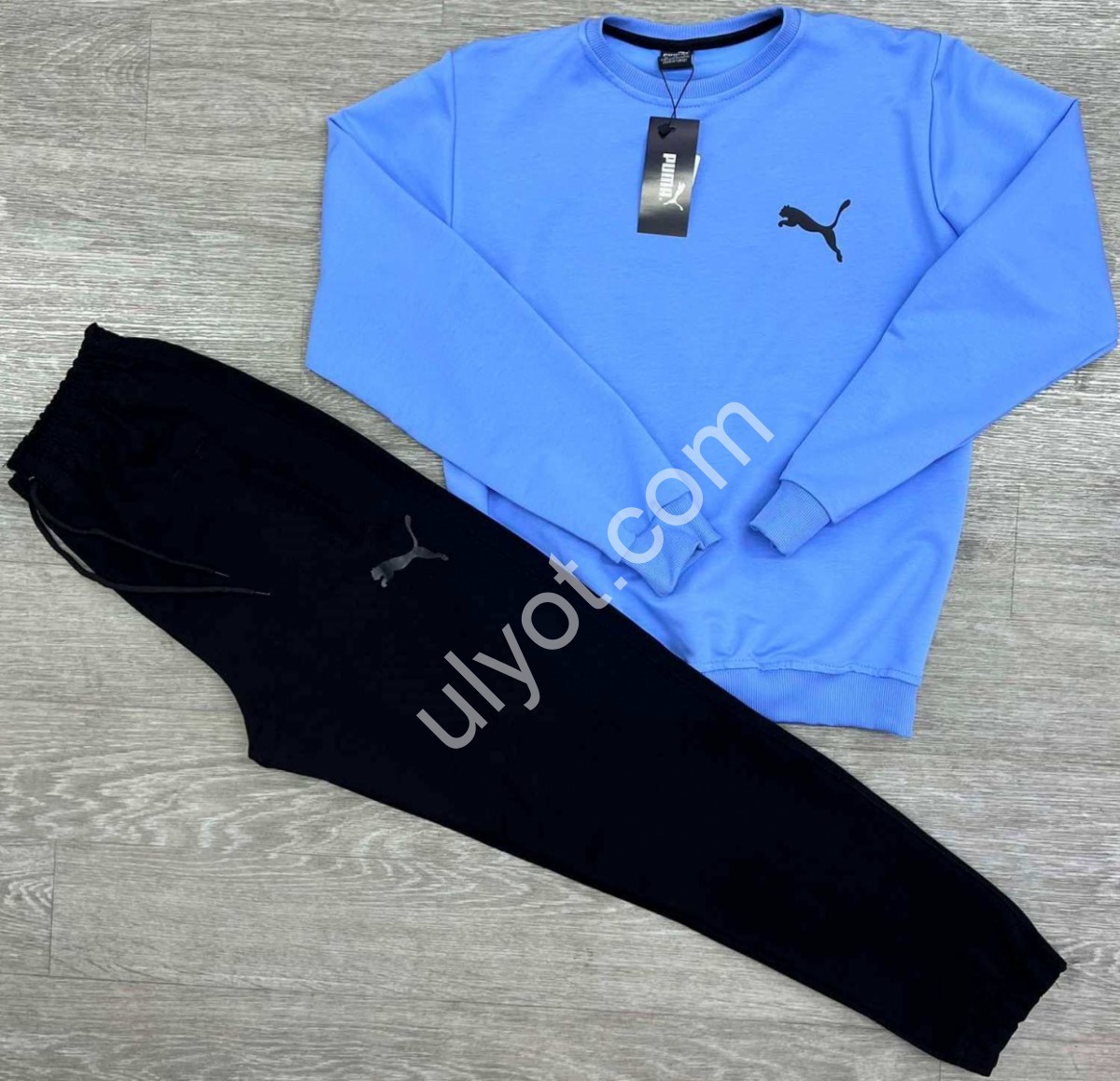 СПОРТ.КОСТЮМ P15 (M-3XL) БЛАКИТНИЙ+ЧОРНИЙ 241/90