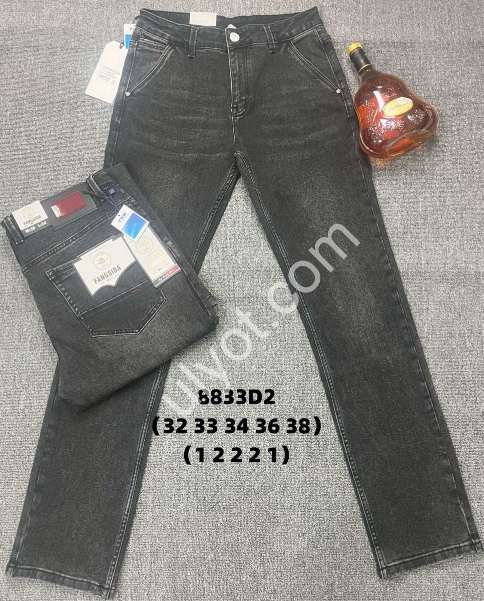 ДЖИНСЫ FANGSIDA (32-38) ГРАФИТ 8833D2