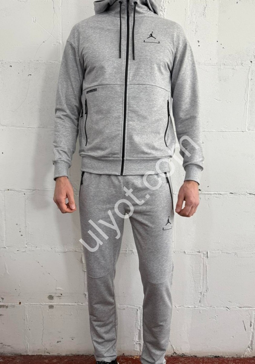 СПОРТ. КОСТЮМ J47 (M-3XL) ПРЯМОЙ СВ.СЕРЫЙ K-2