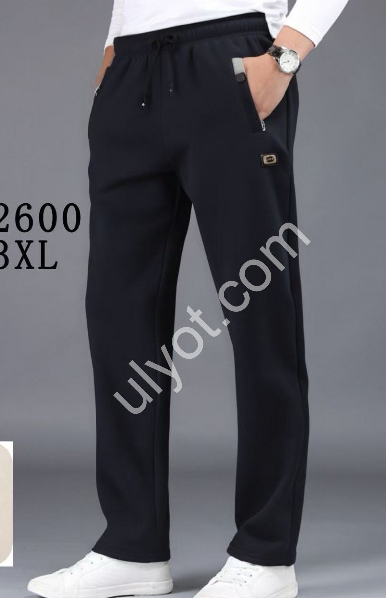 СПОРТ.ШТАНИ (M-3XL) ФЛІС ПРЯМИЙ ГРАФІТ 2600