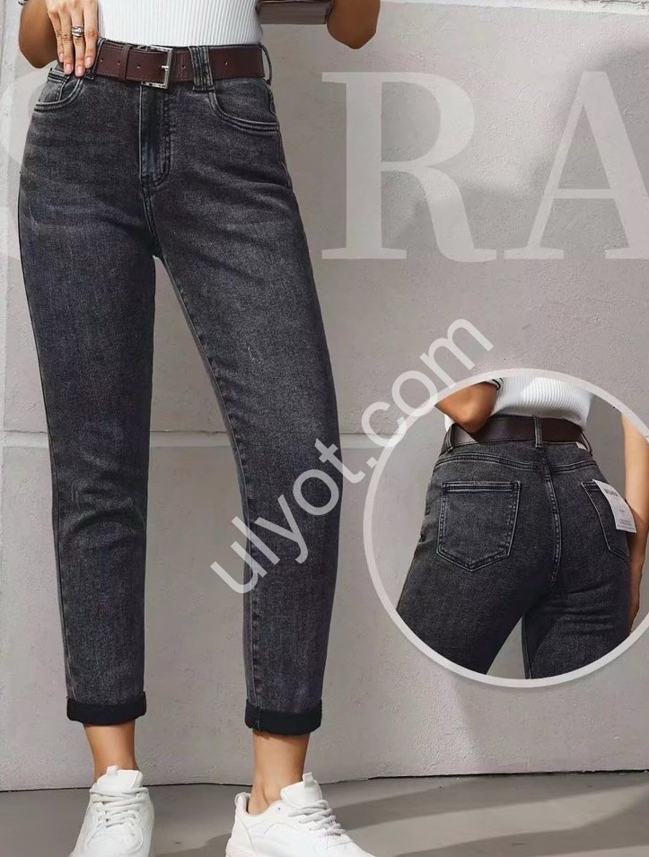 ДЖИНСИ M.SARA (S-2XL) ГРАФІТ 3673-B