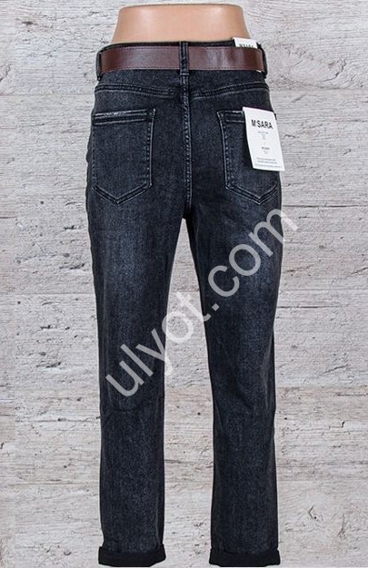 ДЖИНСИ M.SARA (S-2XL) ГРАФІТ 3673-B