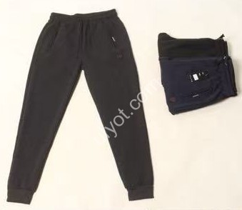 СПОРТ.ШТАНИ (M-3XL) ФЛІС МАНЖЕТ ГРАФІТ 2658