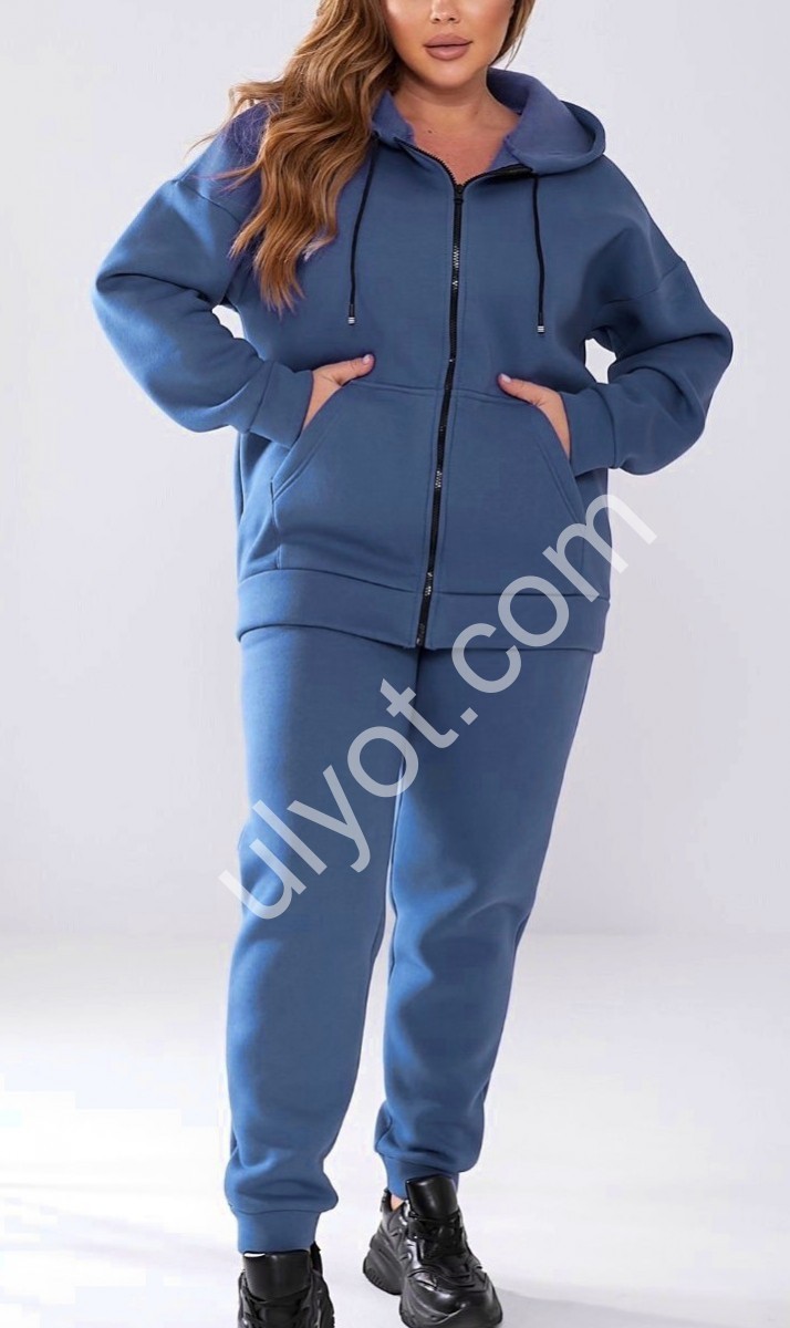 СПОРТ.КОСТЮМ (50-56) ФЛІС МАНЖЕТ СИНІЙ 571