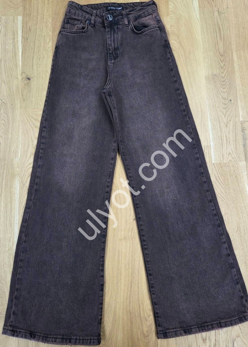 ДЖИНСЫ POSHUM (25-27) ГРАФИТ 1007-2