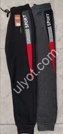 СПОРТ.ШТАНИ (L-4XL) БАЙКА МАНЖЕТ МІКС 406