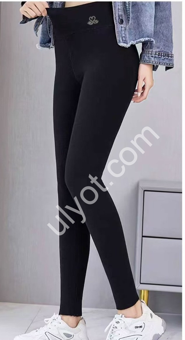 Лосини (4XL-6XL) Хутро Чорне 2937