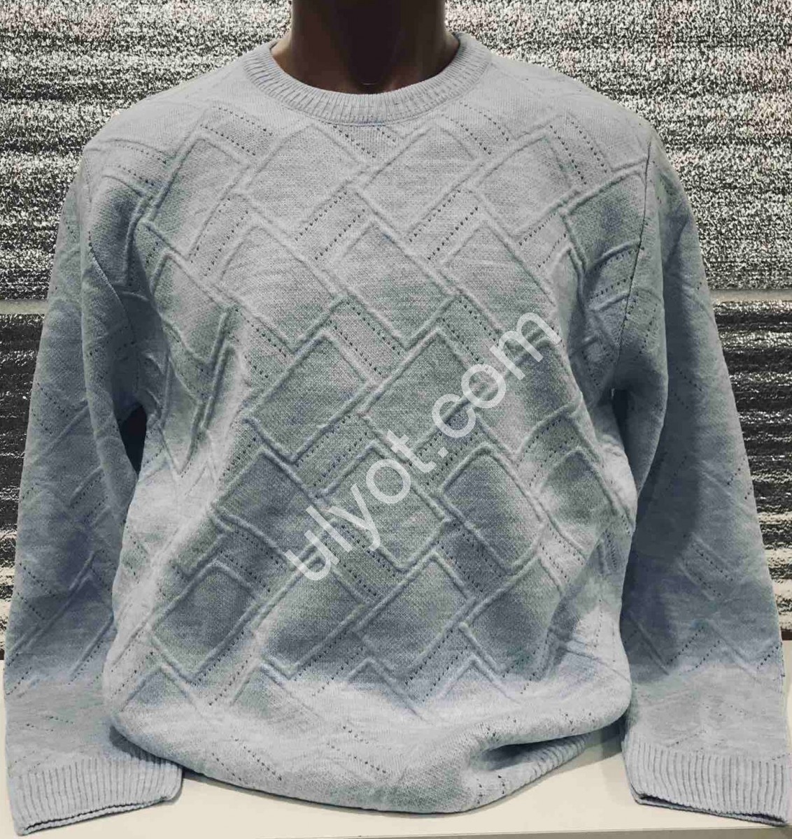 СВІТЕР CASHMERE (M-XL) БЛАКИТНИЙ 8115