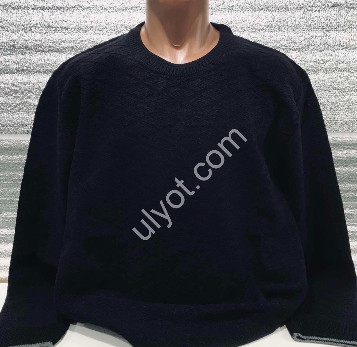 СВИТЕР CASHMERE (3XL-5XL) ЧЕРНЫЙ 12136