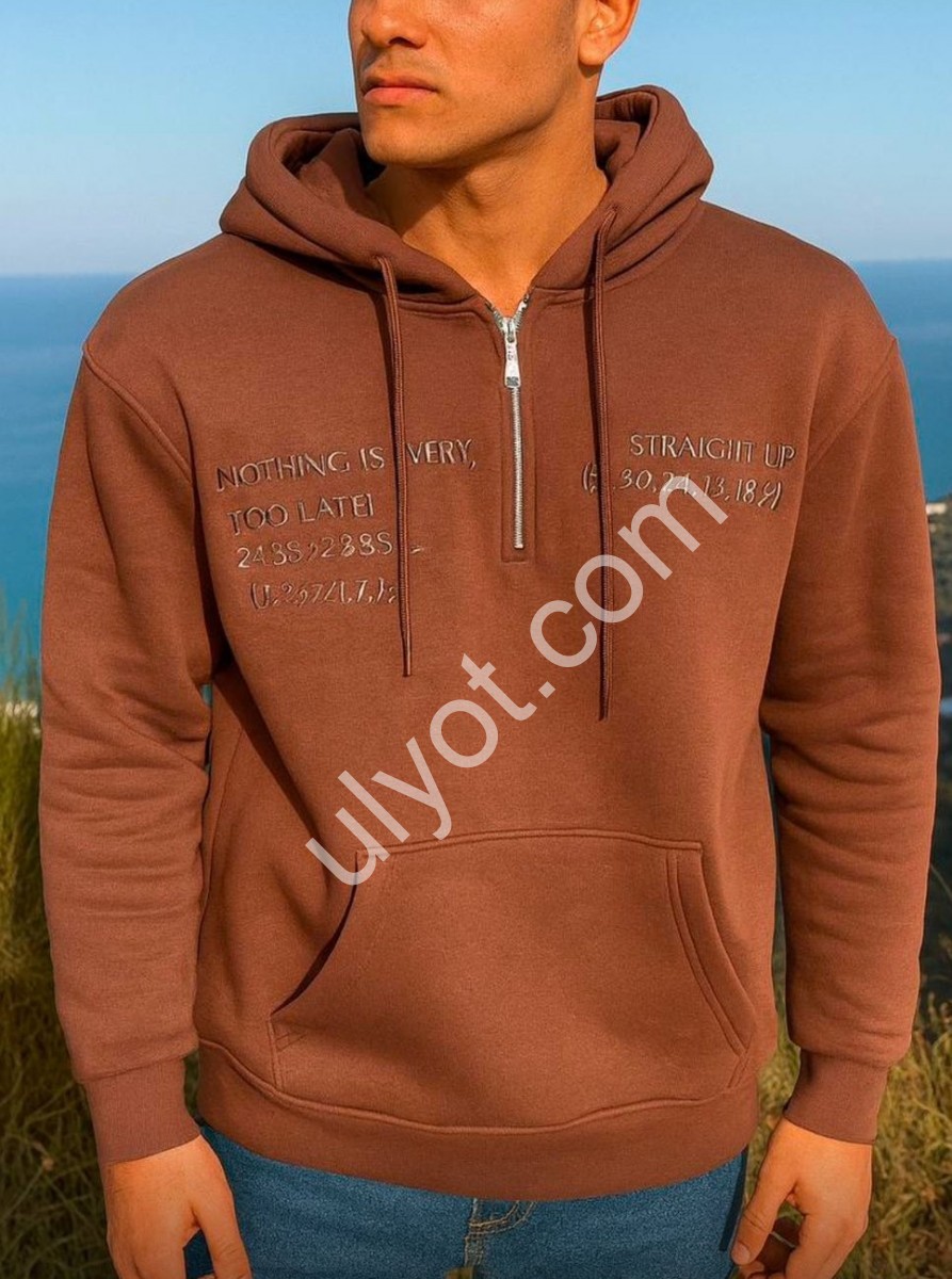БАТНИК (S-2XL) ФЛІС КОРИЧНЕВИЙ 4925