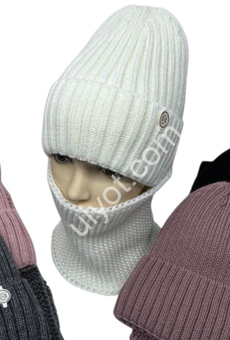 ШАПКА+ХОМУТ (ONE SIZE 54-58) ФЛІС МІКС