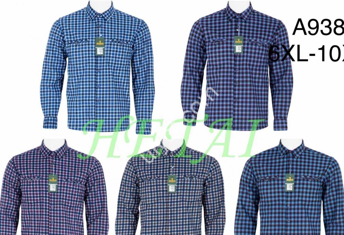 СОРОЧКА (6XL-10XL) ФЛІС МІКС A938