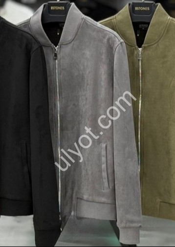 БОМБЕР VIP STONES (M-2XL) СЕРЫЙ 72025