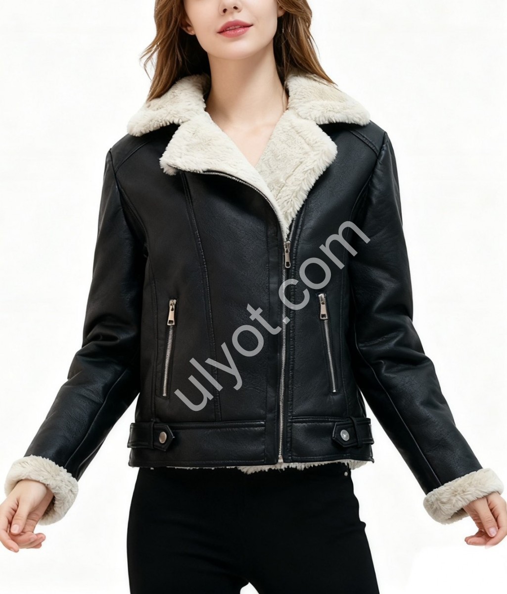 ДУБЛЕНКА AOLONG (S-2XL) ЧЕРНЫЙ 8812