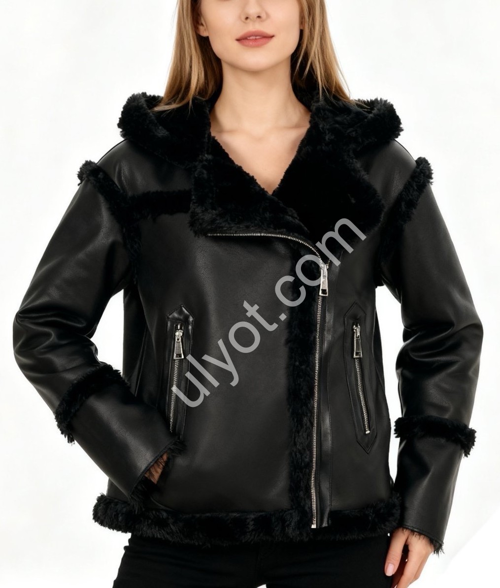 ДУБЛЕНКА AOLONG (S-2XL) ЧЕРНЫЙ 8851