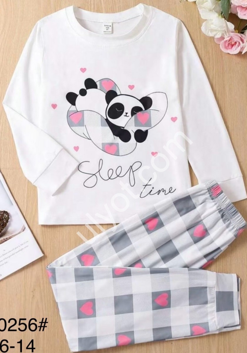 ПИЖАМА ПАНДА (6-14 ЛЕТ) БЕЛЫЙ 70256
