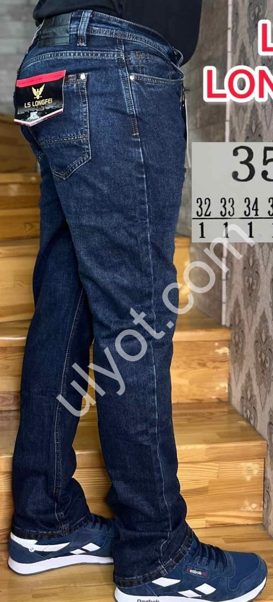 ДЖИНСЫ LONGFEI (32-40) Т.СИНИЙ 353B