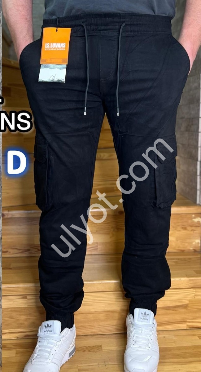 ДЖОГЕРЫ LS JEANS (34-42) ЧЕРНЫЙ 723D