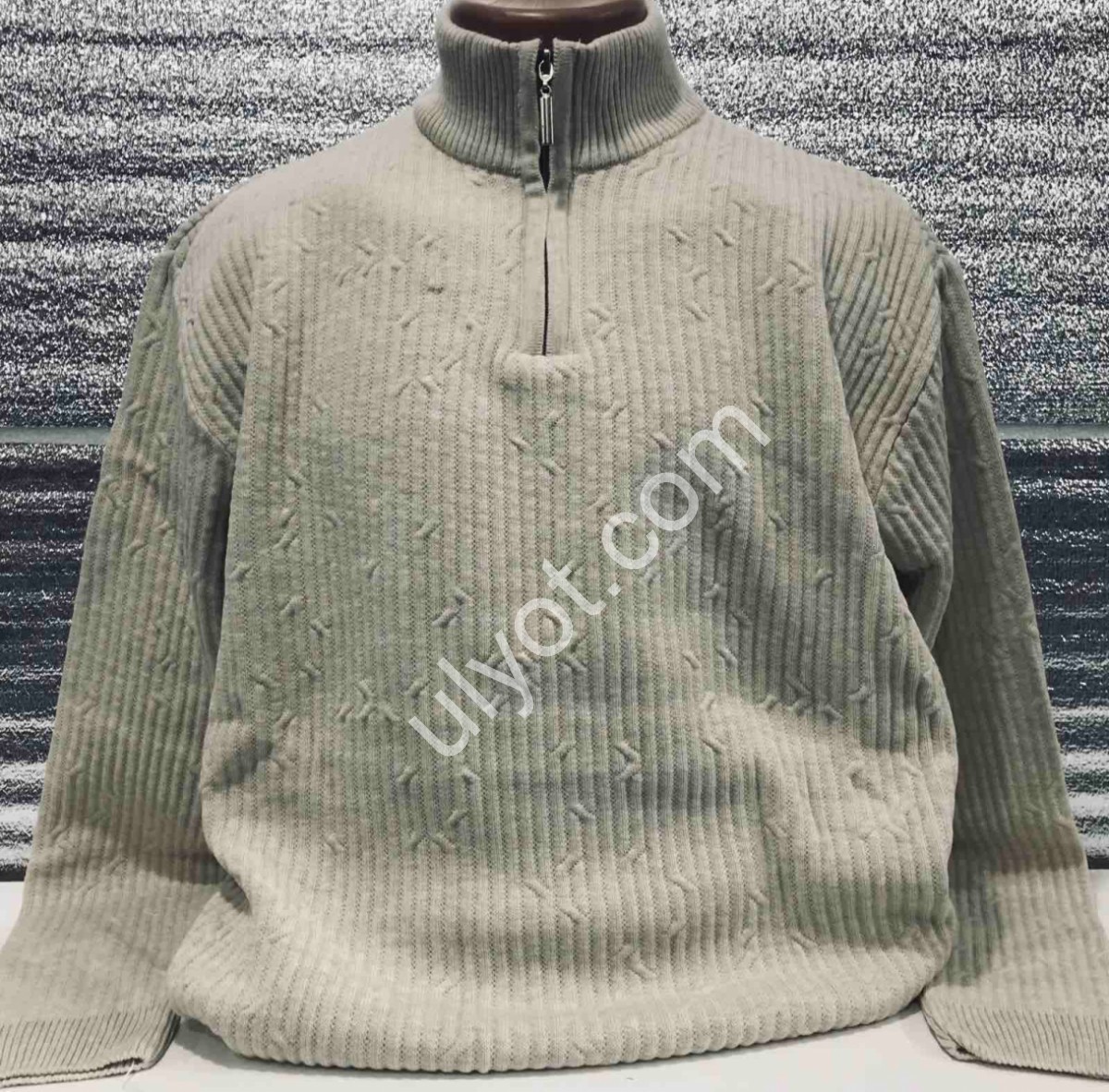 СВИТЕР EVS (3XL-5XL) БЕЖ 12136