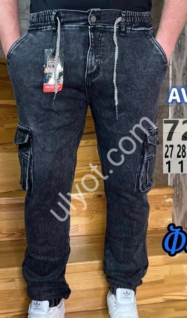 ДЖИНСИ AVIWGOS (27-34) ФЛІС КАРГО ГРАФІТ 725-2
