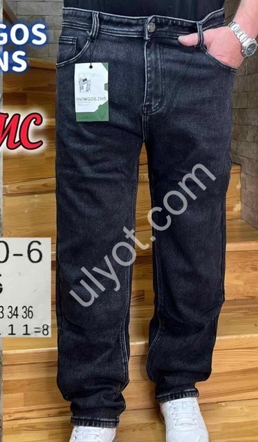 ДЖИНСИ AVIWGOS (28-36) ФЛІС ГРАФІТ 890-6