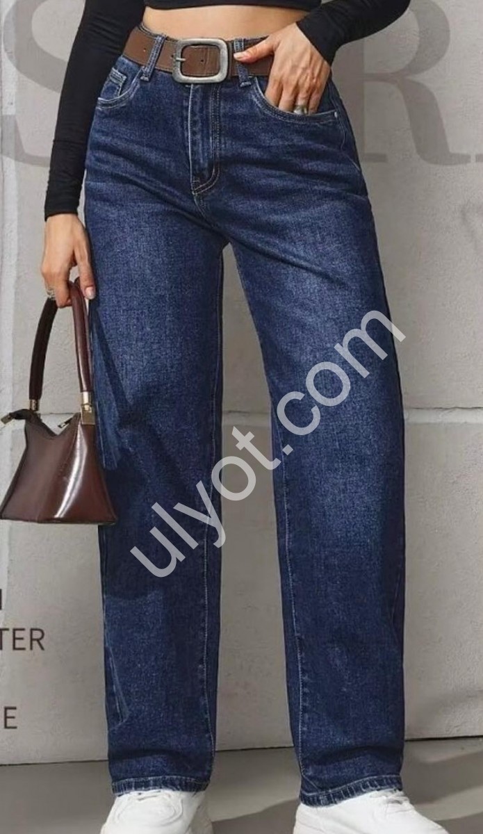 ДЖИНСЫ M.SARA (XS-XL) Т.СИНИЙ 1033-3H