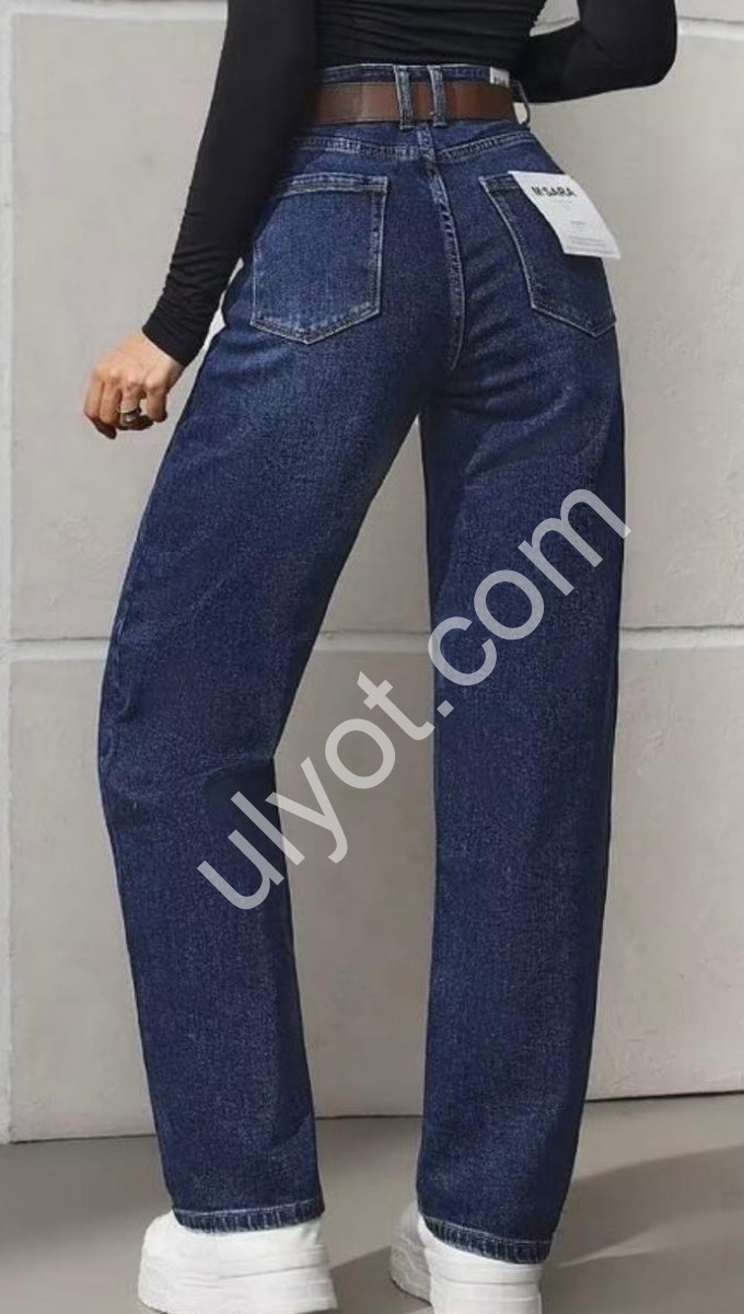ДЖИНСЫ M.SARA (XS-XL) Т.СИНИЙ 1033-3H