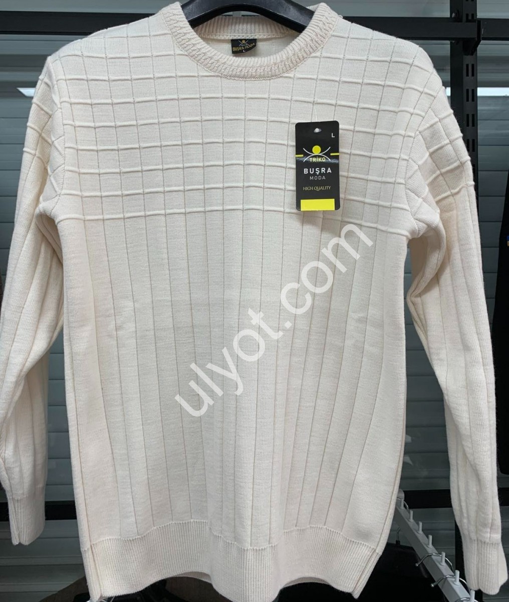 СВИТЕР (L-2XL) МОЛОКО M964