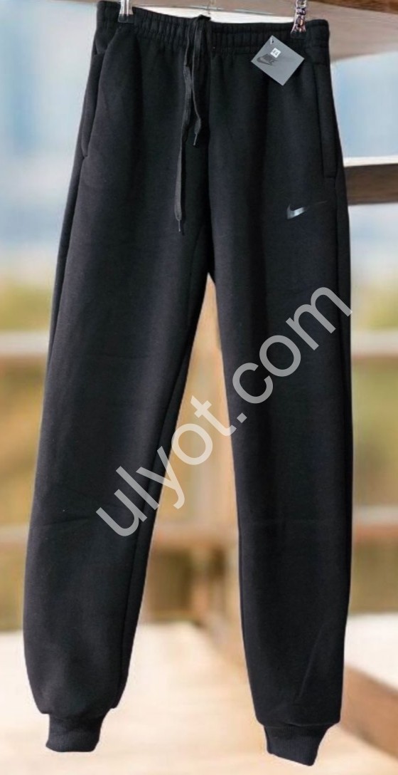 СПОРТ.ШТАНЫ N02 (11-16ЛЕТ) ФЛИС МАНЖЕТ ЧЕРНЫЙ 