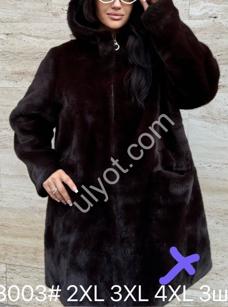 ПОЛУШУБОК (2XL-4XL) ЧЕРНЫЙ 8003