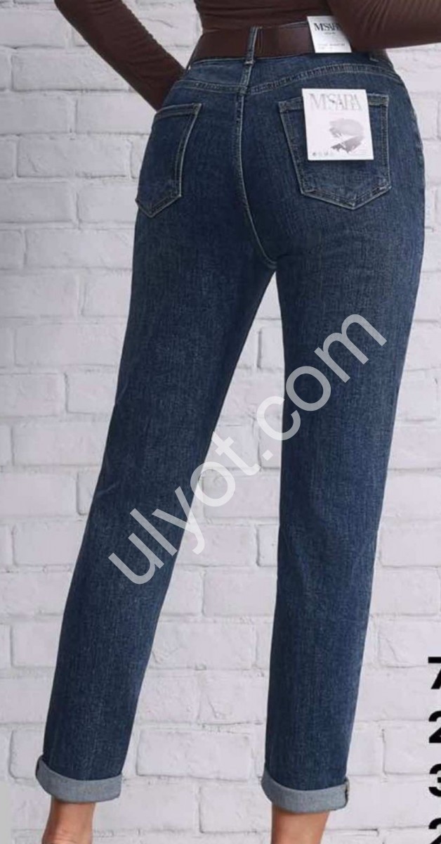 ДЖИНСИ M.SARA (XS-XL) Т.СИНІЙ 5021-3H