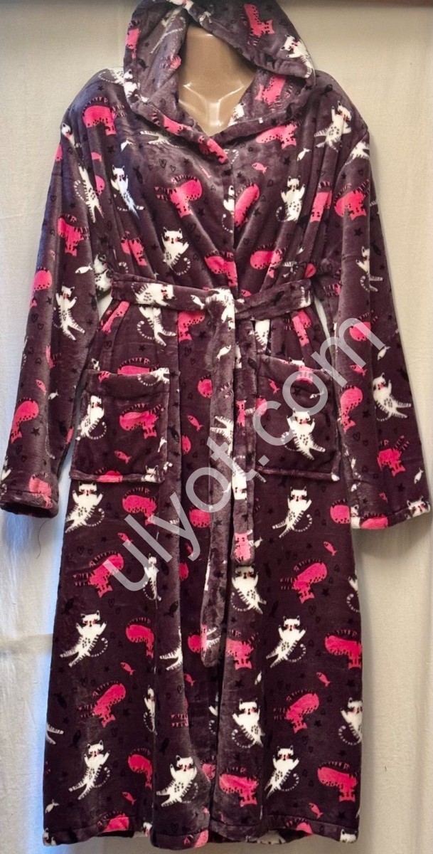 ХАЛАТ КОТЫ (56-60) МАХРА Т.ФИОЛЕТ 