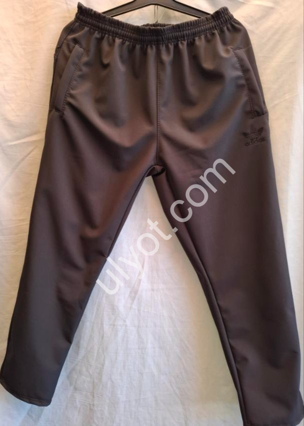 СПОРТ.ШТАНЫ A01 (50-56) ФЛИС ПРЯМОЙ ЧЕРНЫЙ 