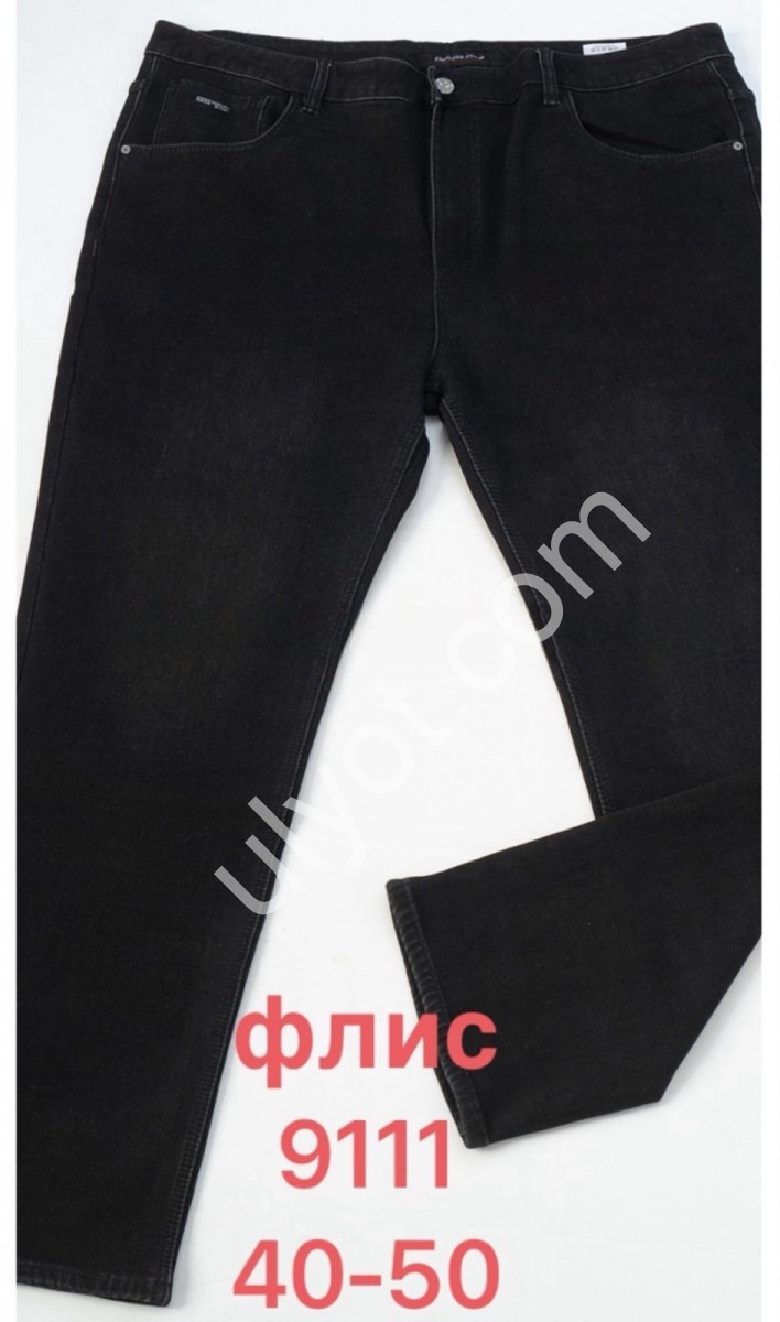 ДЖИНСЫ FANGSIDA (40-50) ФЛИС ЧЕРНЫЙ 9111