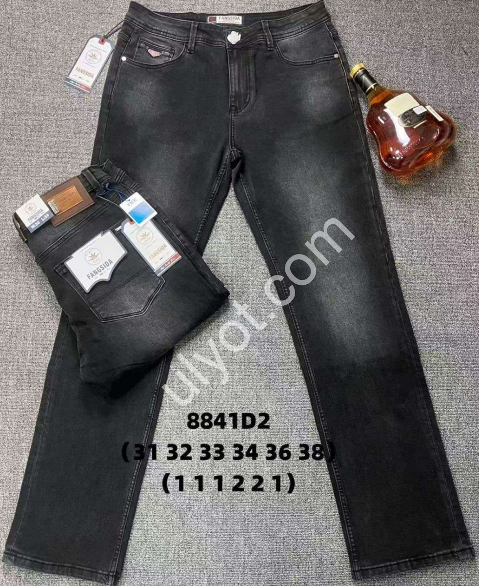 ДЖИНСЫ FANGSIDA (31-38) ГРАФИТ 8841