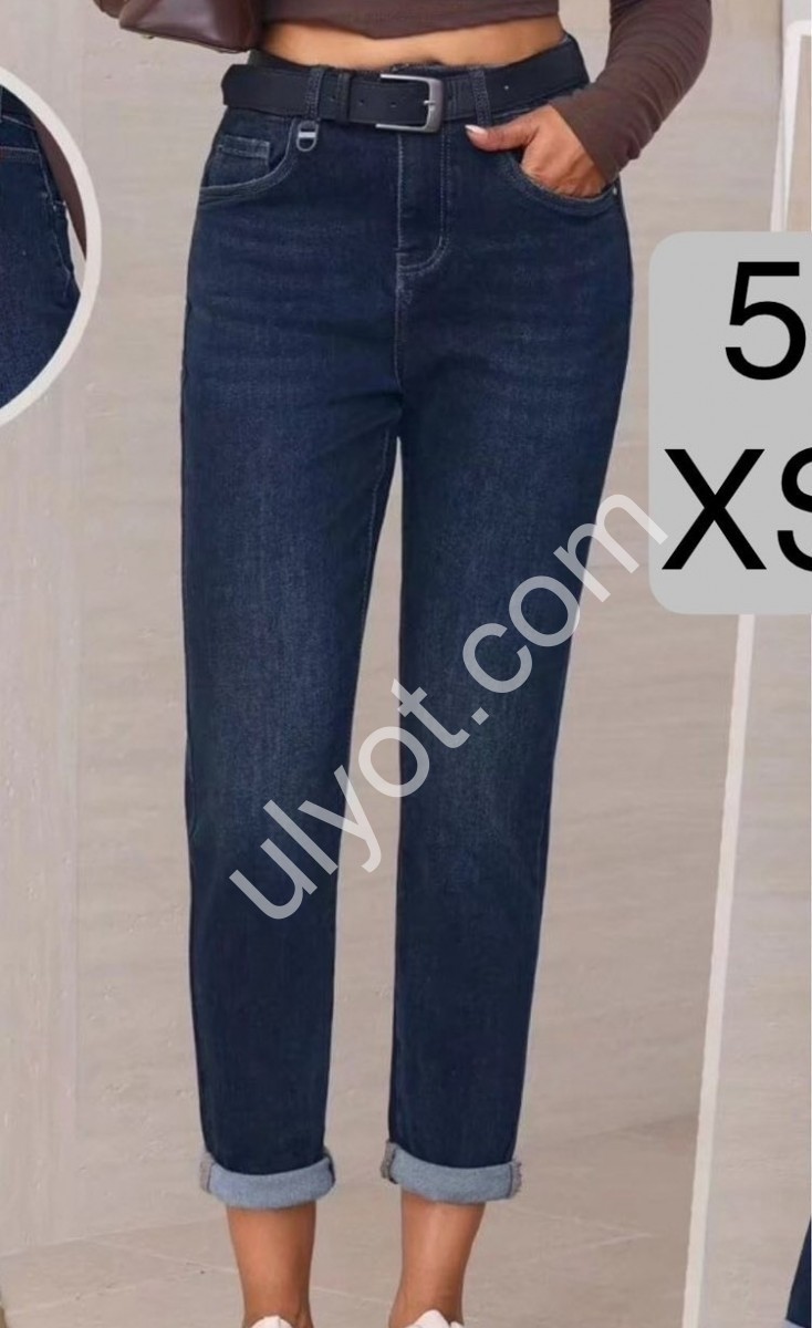 ДЖИНСЫ M.SARA (XS-XL) Т.СИНИЙ 5011