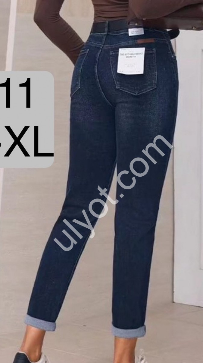 ДЖИНСЫ M.SARA (XS-XL) Т.СИНИЙ 5011