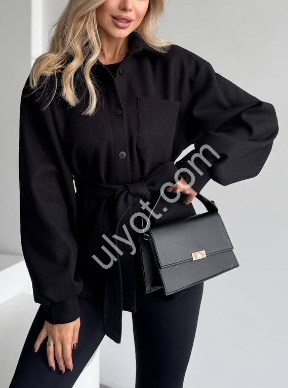 РУБАШКА-ПАЛЬТО (42-46) ЧЕРНЫЙ 225