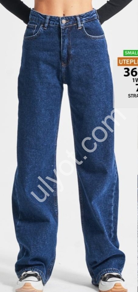 ДЖИНСЫ IT'S BASIC (32-36) БАЙКА Т.СИНИЙ 3619/1w4/7