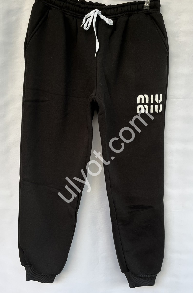 СПОРТ.ШТАНЫ M40 (52-60) ФЛИС МАНЖЕТ ЧЕРНЫЙ 