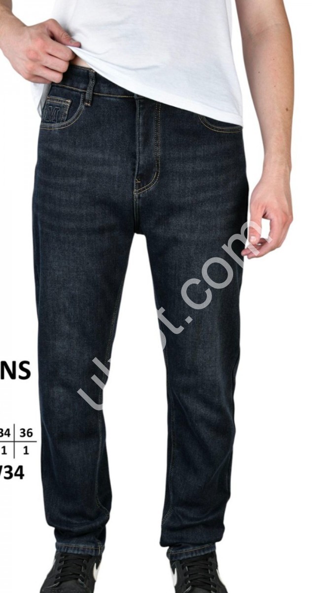 ДЖИНСЫ BARON (29-36)  ФЛИС Т.СИНИЙ DF755