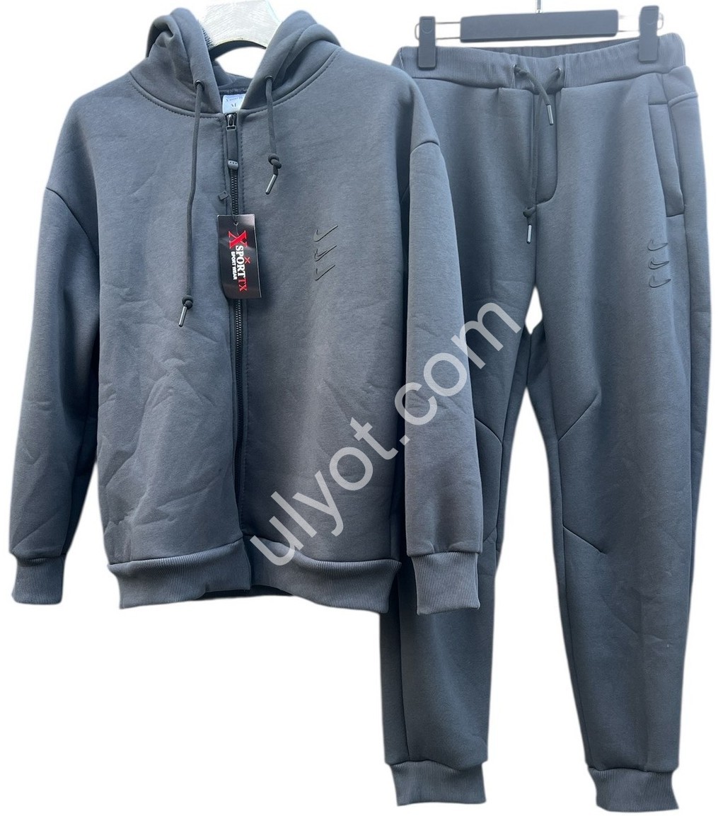 СПОРТ.КОСТЮМ N02 (48-56) ФЛІС МАНЖЕТ ГРАФІТ