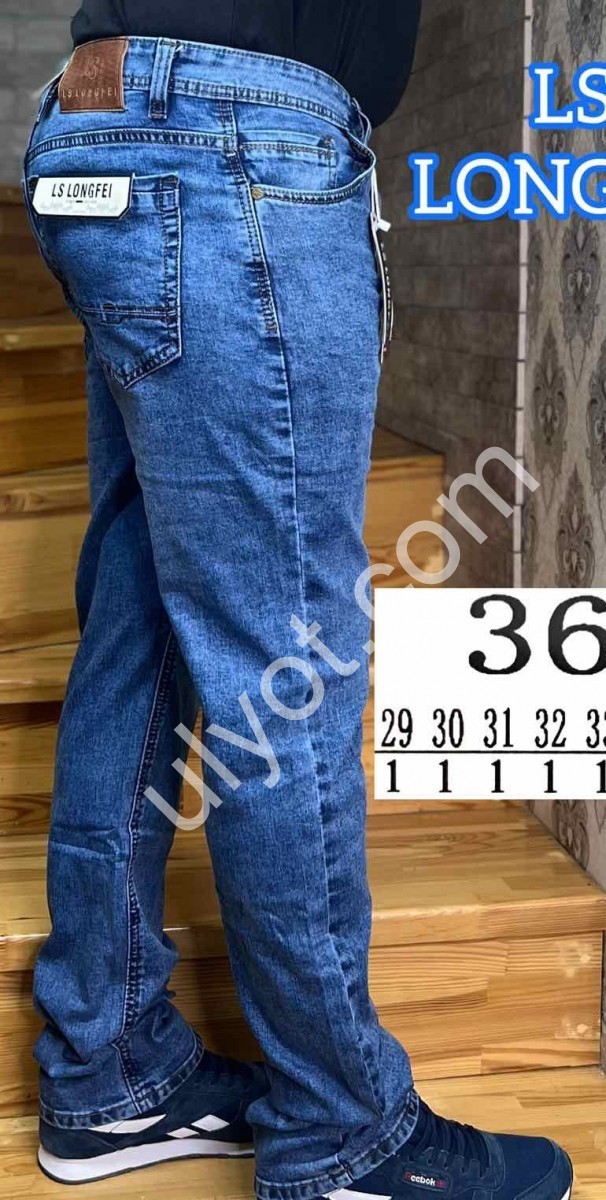 Фото 1 ДЖИНСЫ LONGFEI (29-38) Т.СИНИЙ 365